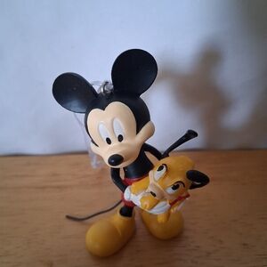 Disney Mickey Mouse and Pluto Ornament- Black and Yellow